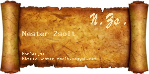 Nester Zsolt névjegykártya