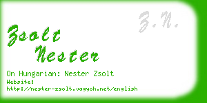 zsolt nester business card